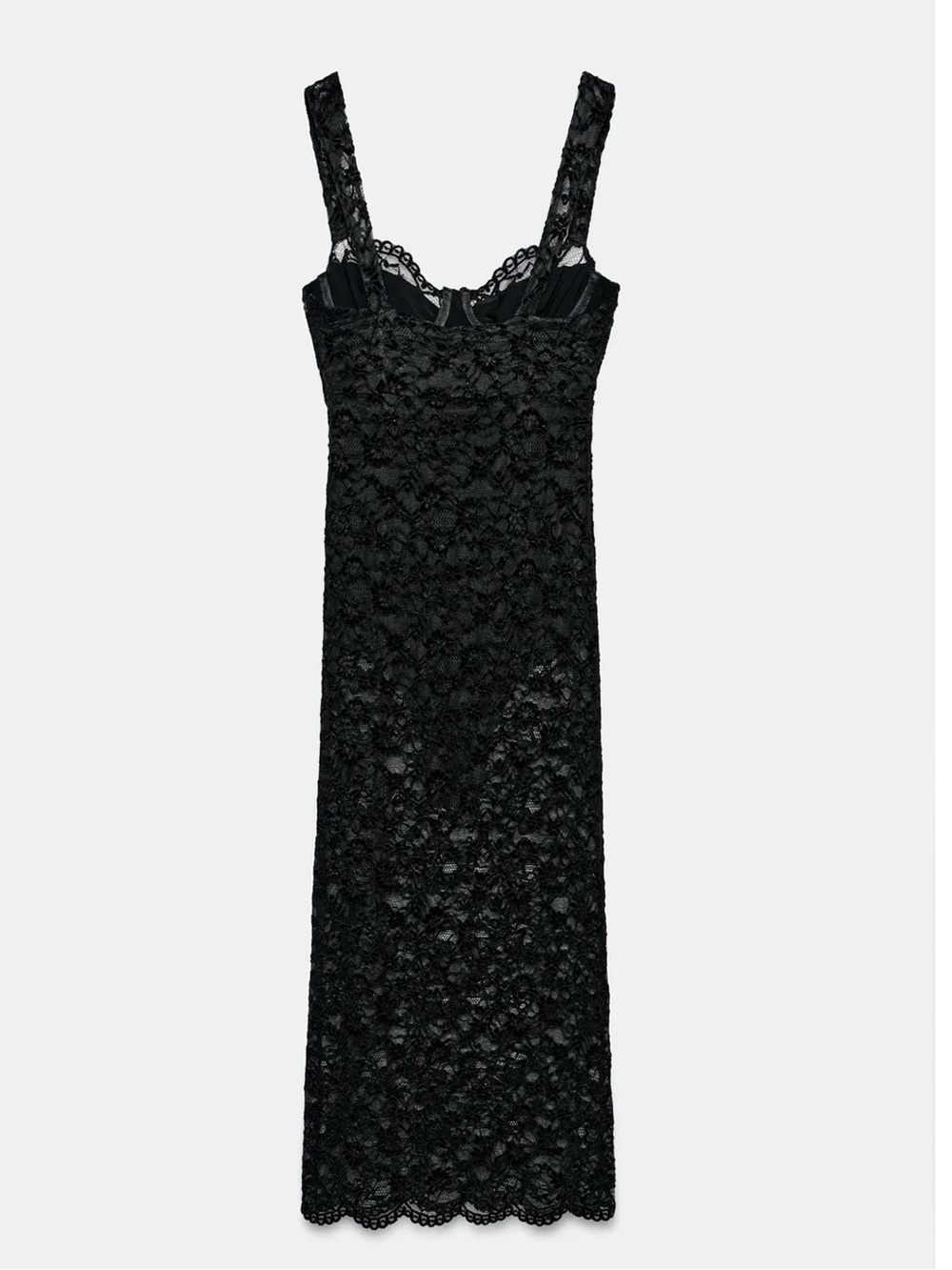 VIRAL ZARA Midi dress made of lace fabric. Sweetheart neckline S 
🚨FIRM PRICE - Picture 8 of 10